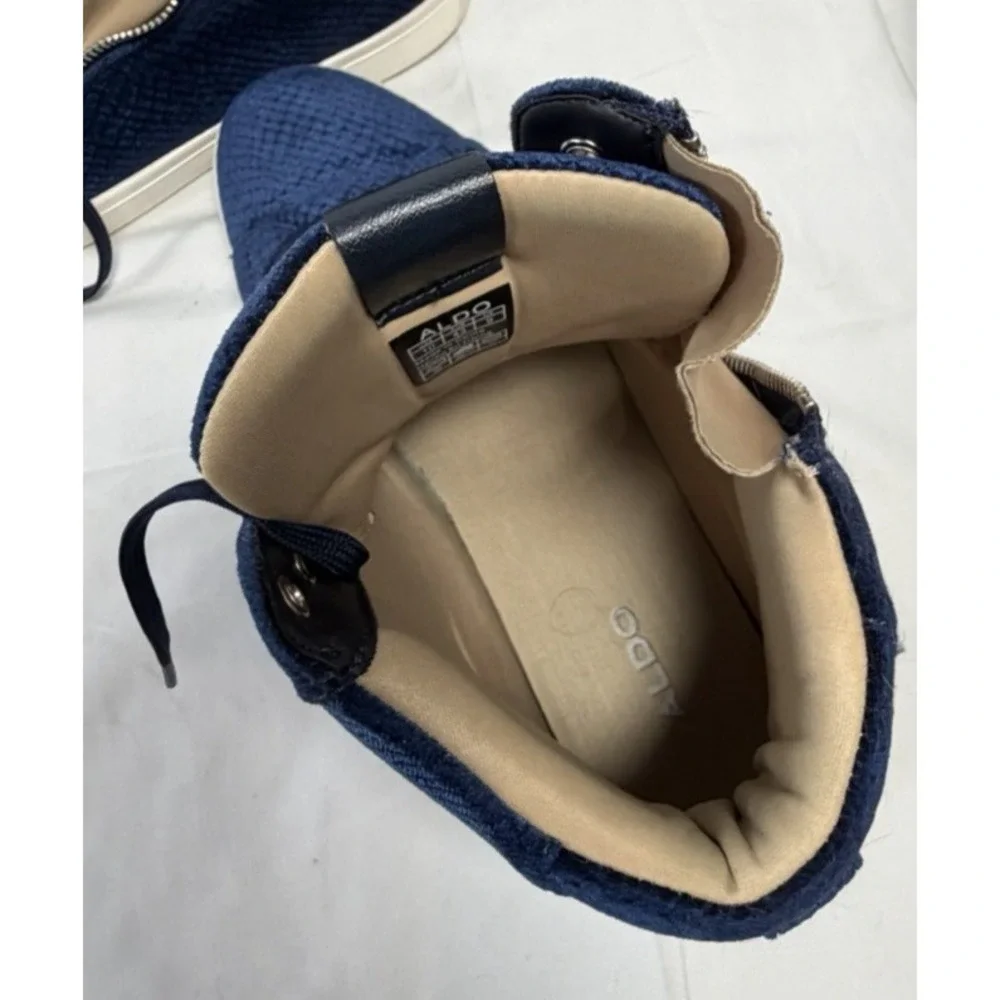 Aldo Shoes Men Blue Zip‎ & Lace Up  Size 10